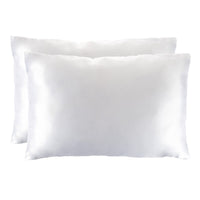 Brand new Luxury Satin Pillow Cases-2 pack in White, KING! Retails $60+