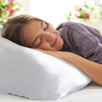 Brand new Luxury Satin Pillow Cases-2 pack in White, KING! Retails $60+