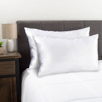 Brand new Luxury Satin Pillow Cases-2 pack in White, KING! Retails $60+