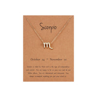 New Scorpio Star Sign/Zodiac/Horoscope Pendant Necklace Hand made in gold finish by Hanbury Studio!