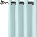 New AmazonBasics Room Darkening Blackout Window Curtains with Grommets - 52" x 96", Seafoam Green, 2 Panels!
