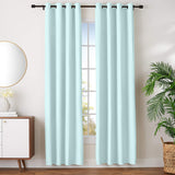 New AmazonBasics Room Darkening Blackout Window Curtains with Grommets - 52" x 96", Seafoam Green, 2 Panels!