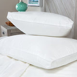 New in box! SensorPEDIC Low Profile Hypoallergenic Flat Jumbo Pillow - 2 Pack, White with pillowcases! Retails $80+
