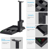 New sealed Charging Stand with Cooling Fan for Xbox Series X Console & Controller,Vertical Dual Charger Station Dock Accessories with 2x 1400mAh Rechargeable Battery & Cover,Headset Stand & 10 Game Slots (Black)