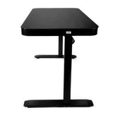 New Assembled Seville Classics Airlift Ergonomic Tempered Glass Electric Sit-Stand USB Charging Height Adjustable Computer Workstation Easy Assembly Home & Office, 47" Pull Out Drawer Desk, Jet Black Retail $759+