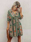 New Women's Shein All Over Print Wrap Neck Tie Back Dress, Multi, Sz L! Rated 4.73 out of 5 stars! "Fits True, comfortable fabric"