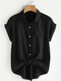 New Shein Plus Batwing Sleeve Dip Hem Shirt, Black, sz 2X! Rated 4.78 out of 5 stars! Fits True