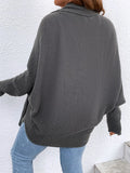 New Shein Plus Solid Batwing Sleeve Duster Cardigan Grey, 3X!