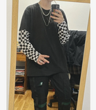 New Shein Men's Checkerboard Print Sleeve Top, Sz XL! Rated 4.88 out of 5 stars! Fits True