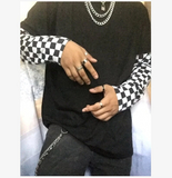 New Shein Men's Checkerboard Print Sleeve Top, Sz XL! Rated 4.88 out of 5 stars! Fits True