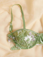 New Beautiful Women's Embroidery Mesh Underwire Lingerie Set, Shein, Sz L!