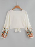 New Women's Shein Floral Chiffon Self-Tie Crop Top, Sz M! Fits True! Rated 4.79 out of 5 stars!