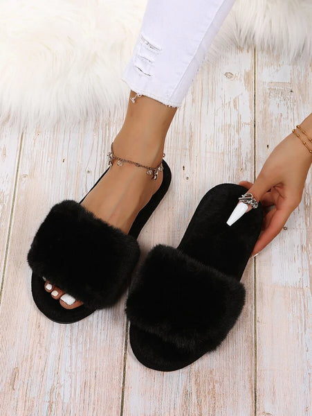 Shein on sale fur slippers