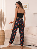New Women's Shein Crop Cami Top & Mushroom Print Pants PJ Set, Sz L! Rated 4.91 out of 5 stars! Great Quality, comfortable, fit true