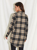 New Women's Shein Patch Pocket Plaid Over Sized Longline Shirt, Sz XS! Rated 4.89 out of 5 stars, fits true