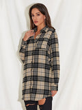 New Women's Shein Patch Pocket Plaid Over Sized Longline Shirt, Sz XS! Rated 4.89 out of 5 stars, fits true