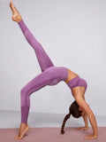 New Shein Seamless High Stretch Solid Sports Bra & Wide Band Waist Leggings, Purple, Sz M! Rated 4.91 out. of 5 stars! Super good quality, fits well, fits true