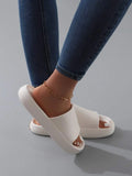 New Women's Shein Minimalist Single Band Slides in White, Sz 8! HOT COLOUR! Rated 4.91 out of 5 stars!!