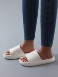 New Women's Shein Minimalist Single Band Slides in White, Sz 8! HOT COLOUR! Rated 4.91 out of 5 stars!!