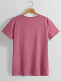 New Women's Shein Slogan And Butterfly Print Tee in Dusty Pink, Sz L! Fits True! Rated 4.98 out of 5!! Super Hot colour!