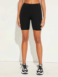 New Women's Shein Solid Skinny Sports Biker Shorts, Black, Sz S! Rated 4.87 out of 5 stars! runs larger do not size upl, my new favs