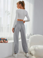 New Women's Shein Elastic Waist Solid Sweatpants in Grey, Sz M! Rated 4.84 out of 5 stars! "Fits true, so comfy"