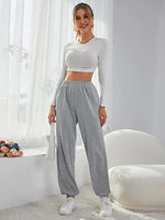 New Women's Shein Elastic Waist Solid Sweatpants in Grey, Sz M! Rated 4.84 out of 5 stars! "Fits true, so comfy"