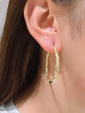 New Shein Twist Detail Hoop Earrings, look like real gold!