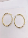 New Shein Twist Detail Hoop Earrings, look like real gold!