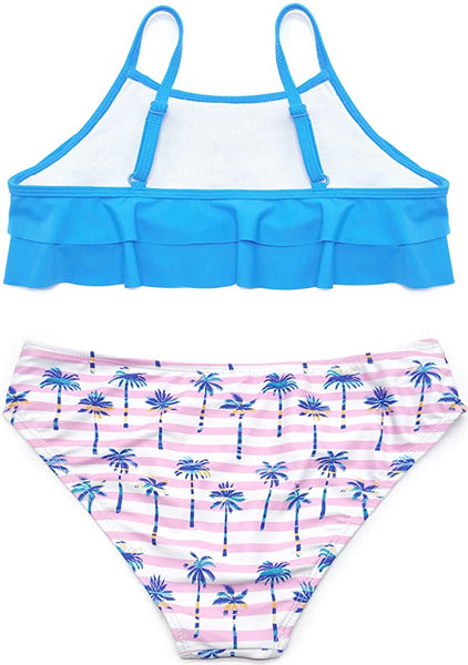  SHEKINI Girls' One Piece Swimsuits Flounce Swimwear