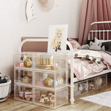 New Set of 6 Transparent Shoe Storage Organizers, Stackable and Foldable by Songmics! Also great for organizing other items, not just for shoes!! Retails $125+