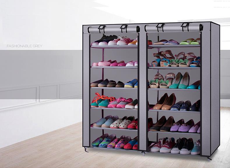 6 Layer 36 Shoe Rack Storage Organizer Wardrobe Rack With Shelves Clos ...