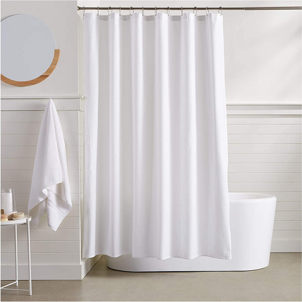 Great Quality Waffle Weave Fabric Shower Curtain - 72 Inch, White!