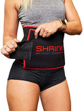 New Shrink Workout Waist Trimmer Belt for Men and Women – Waist Cincher Trainer and Body Shaper Strengthens Your Core, Supports Weight Loss and Provides Instant Slimming Effect Black