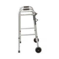 NIB! Guardian Two-Button Folding Walker with 5" Wheels, Perfect for recovery and everyday safety, this folding walker comes equipped with hand grips and non-marking tires.