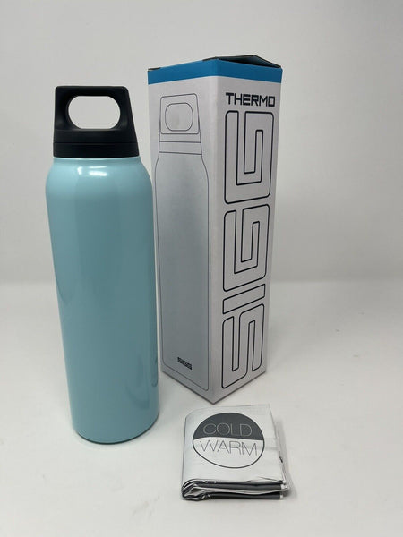 NEW IN BOX! SWISS SIGG CLASSIC THERMO 0.5L TEAL HOT/COLD DOUBLE WALL INSULATED TRAVEL BOTTLE! RETAILS $40