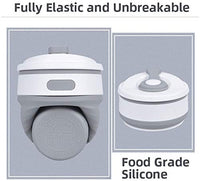 2 Pack Collapsible silicone Reusable Travel Cups, includes 1 blue, 1 grey! Leakproof, Portable, Foldable!
