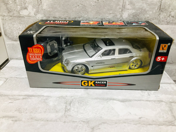 Turbo Battery Operated Radio Control GK Racer Series Car! Ages 5+ Silver!
