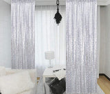 Sequin Backdrop 4x8ft Silver Sequin Curtains 2 Panels Wedding Drapes Glitter Backdrop Curtains for Parties Photography Background