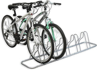 New SimpleHouseware Large 5 Bike Rack Bicycle Floor Parking Adjustable Storage Stand, Silver