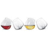 Brand new in box! Set of 4 Slanted Wine Glasses! Impress guests with this set of modern, slanted wine glasses. Retail $19.99 Box has slight damage, contents are perfect