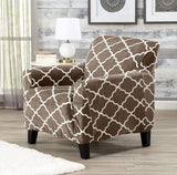Great Bay Home Modern Velvet Plush Arm Chair Slipcover. Strapless One Piece Stretch Chair Cover. Arm Chair Cover for Living Room. Magnolia Collection Slipcover. Walnut Brown!