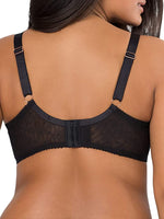 New with tags! Lace & Mesh Unlined Underwire Bra in Black by Smart & Sexy! Sz 46DDD!