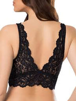 New with tags! Smart and Sexy Signature Lace Deep V Bralette, Black, Sz XXL!