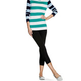 New Women's Smart Temp Yoga Capri Solid Leggings, Black, Sz M!