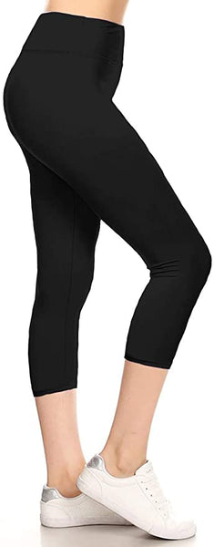 New Women's Smart Temp Yoga Capri Solid Leggings, Black, Sz M!