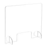 PORTABLE FREESTANDING 23-1/2"H ACRYLIC SNEEZE GUARD WITH DOCUMENT PASS-THROUGH 7505CL! RETAILS $175.50+