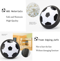 Levitating Air Power Soccer Disc Indoor/Outdoor Football Toy Colourful Music Light Flashing Ball