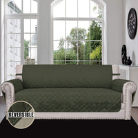 New in package! Easy Going Home Reversible Sofa Cover in Army Green/Beige!