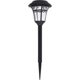 Living District 6PK Outdoor Solar Black LED 3000K Pathway Light - Pack of 6! Will Illuminate up to 8 Hours